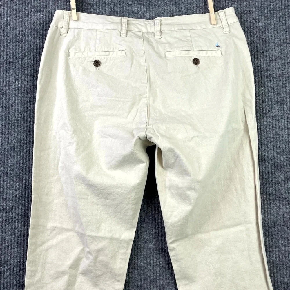 Tailor Vintage Chino Pants Men's 33x32 Beige Comfort Stretch Slim Fit Streetwear